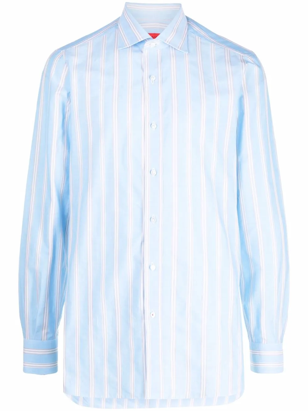 

Isaia camisa con motivo de rayas - Azul