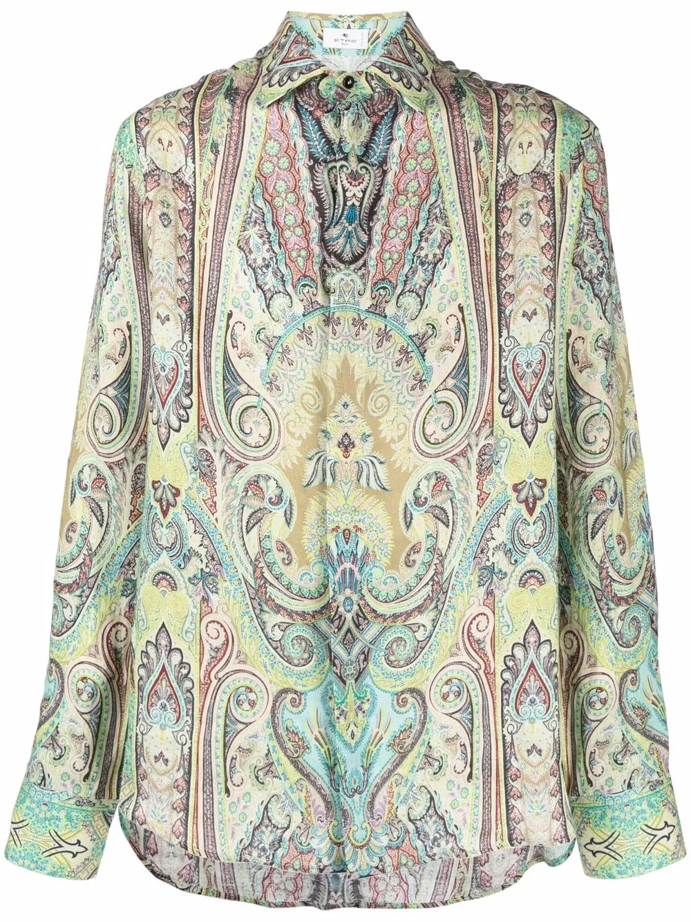 

ETRO paisley-print linen shirt - Green