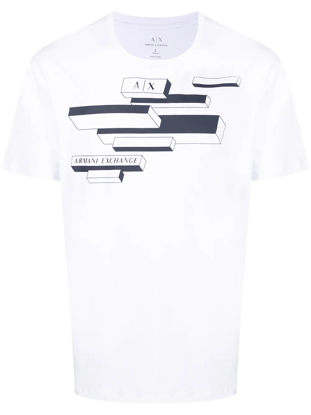 

Armani Exchange playera con logo estampado - Blanco