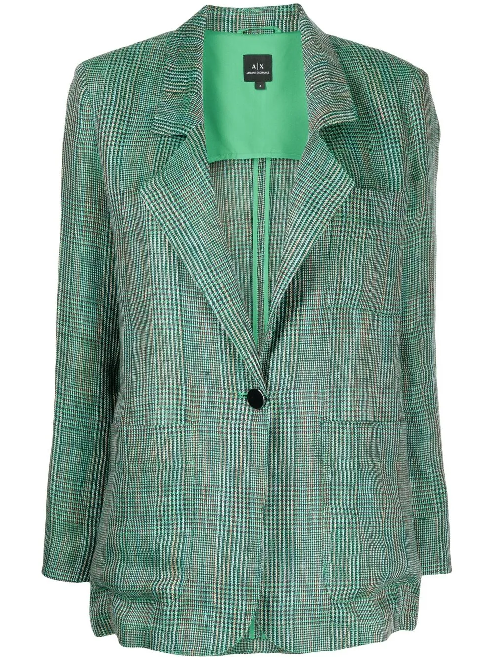 

Armani Exchange blazer a cuadros estampado - Verde