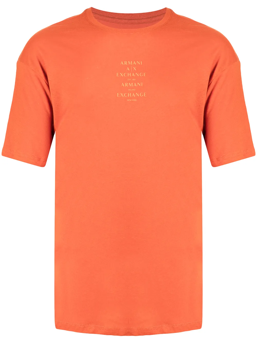 

Armani Exchange logo print T-shirt - Orange