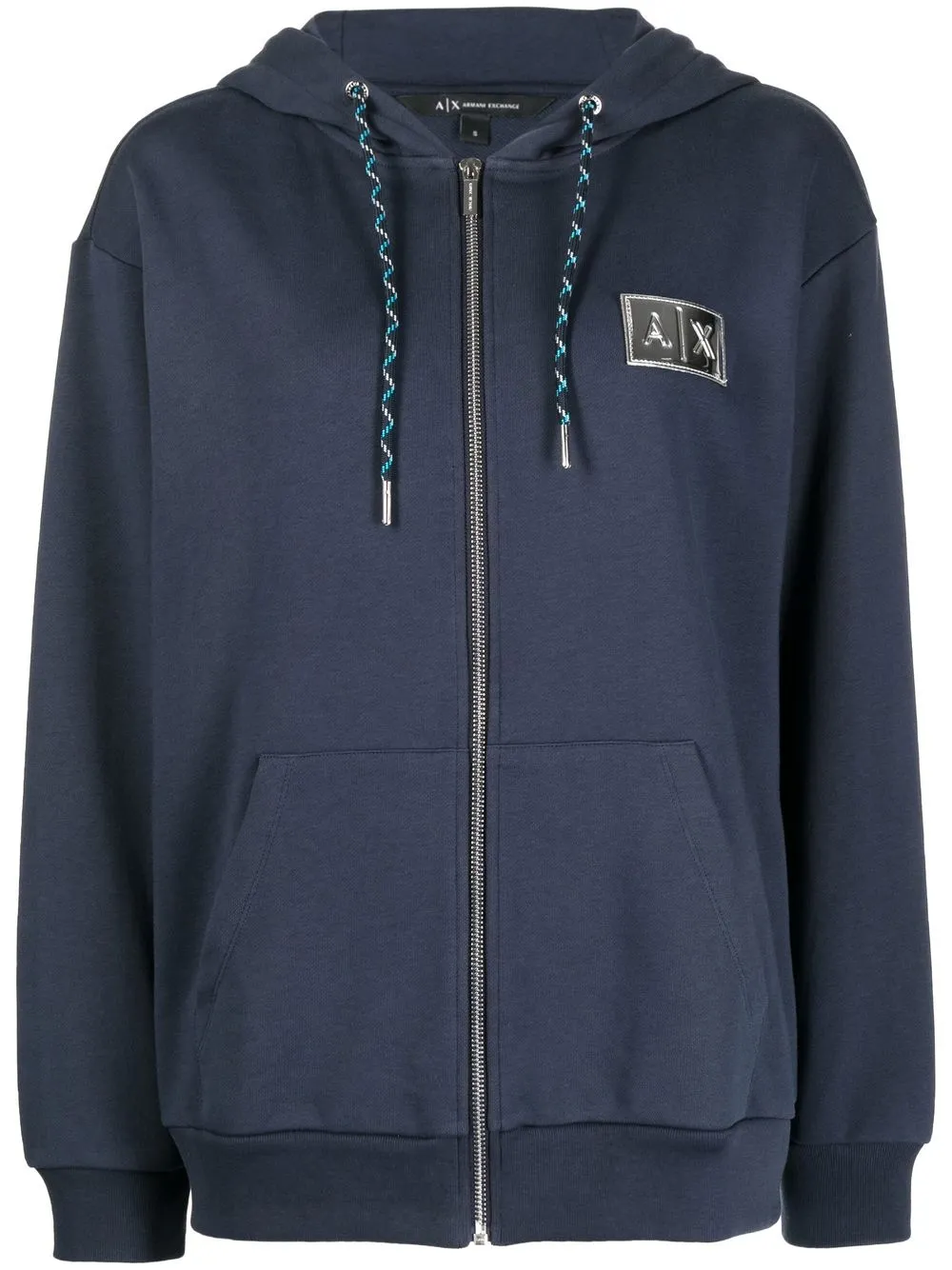 

Armani Exchange oversized zip-front hoodie - Blue