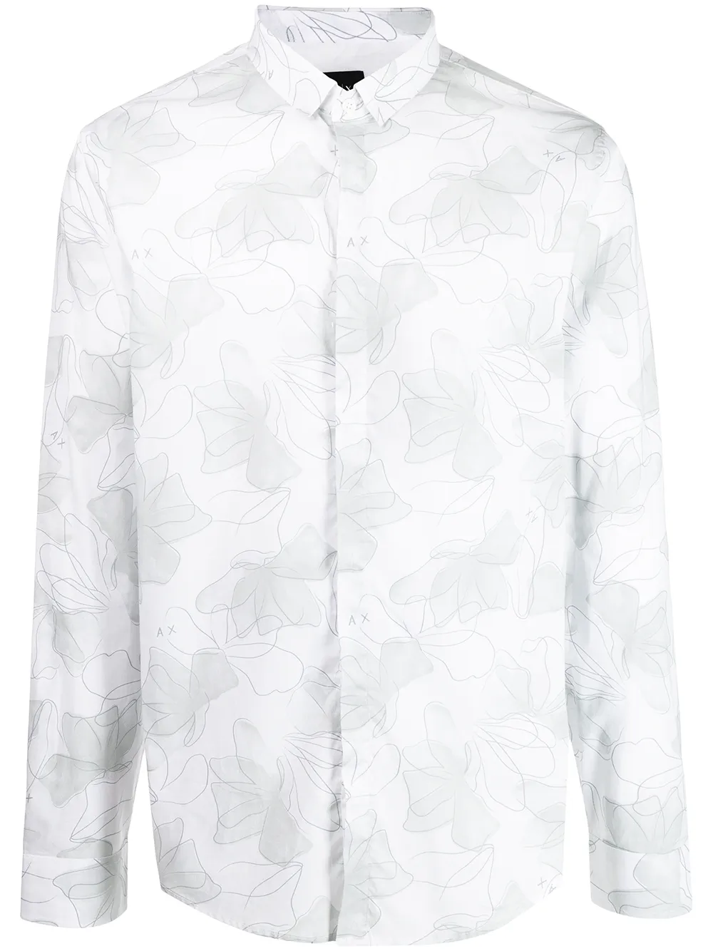

Armani Exchange camisa con estampado floral abstracto - Blanco