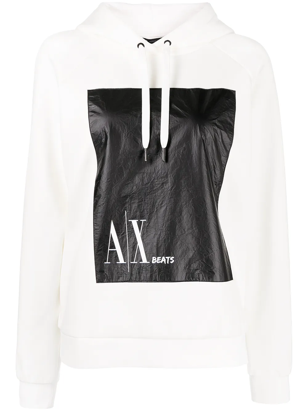 

Armani Exchange logo-print cotton-blend hoodie - White
