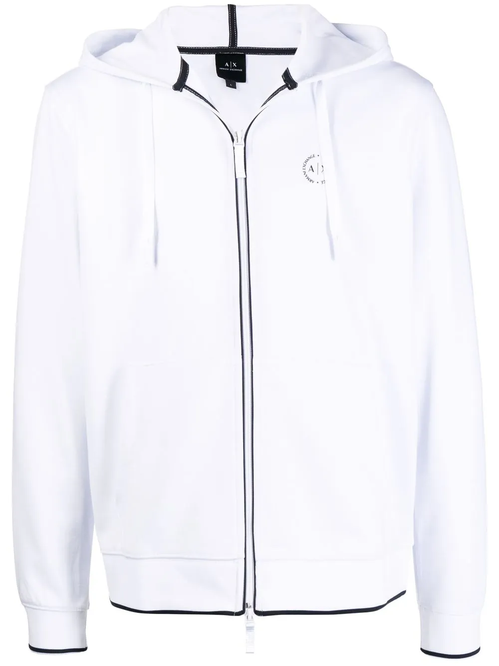 

Armani Exchange logo-print zip-up hoodie - White