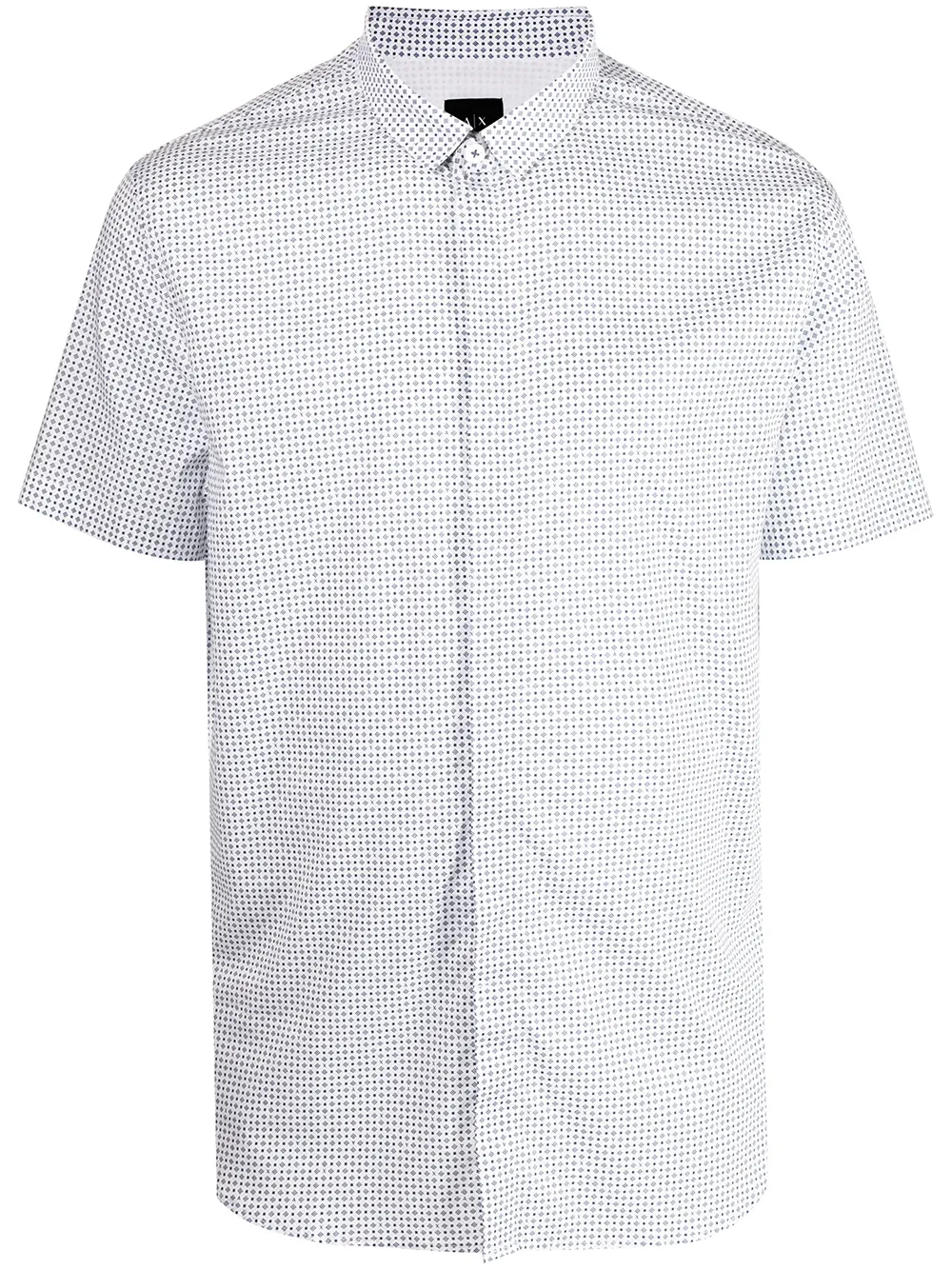 

Armani Exchange playera manga corta con cuadros estampados - Blanco