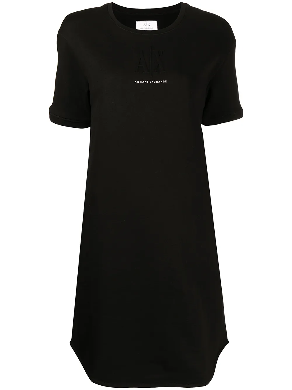 

Armani Exchange vestido estilo playera con logo en relieve - Negro