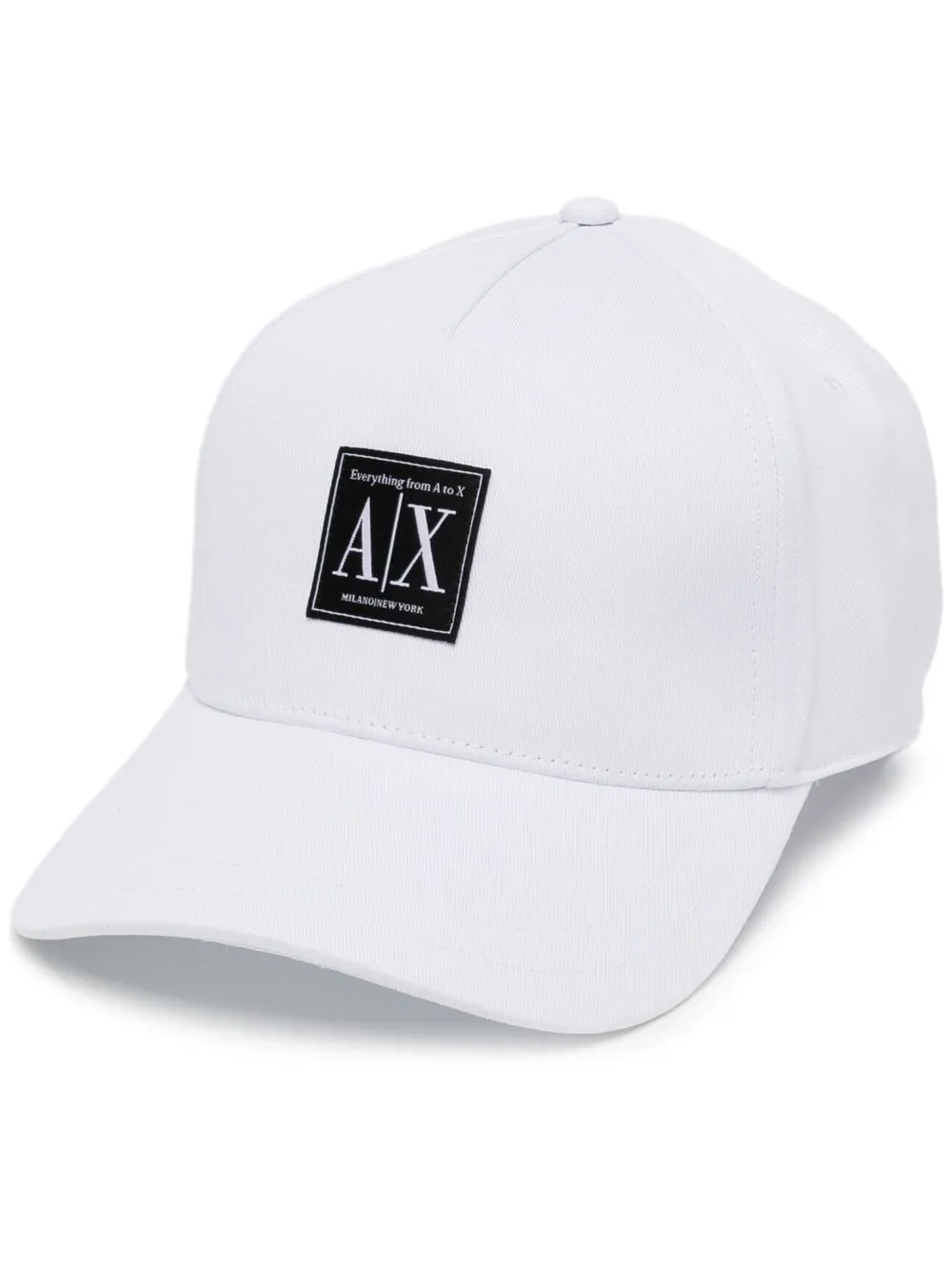 

Armani Exchange gorra con parche del logo - Blanco