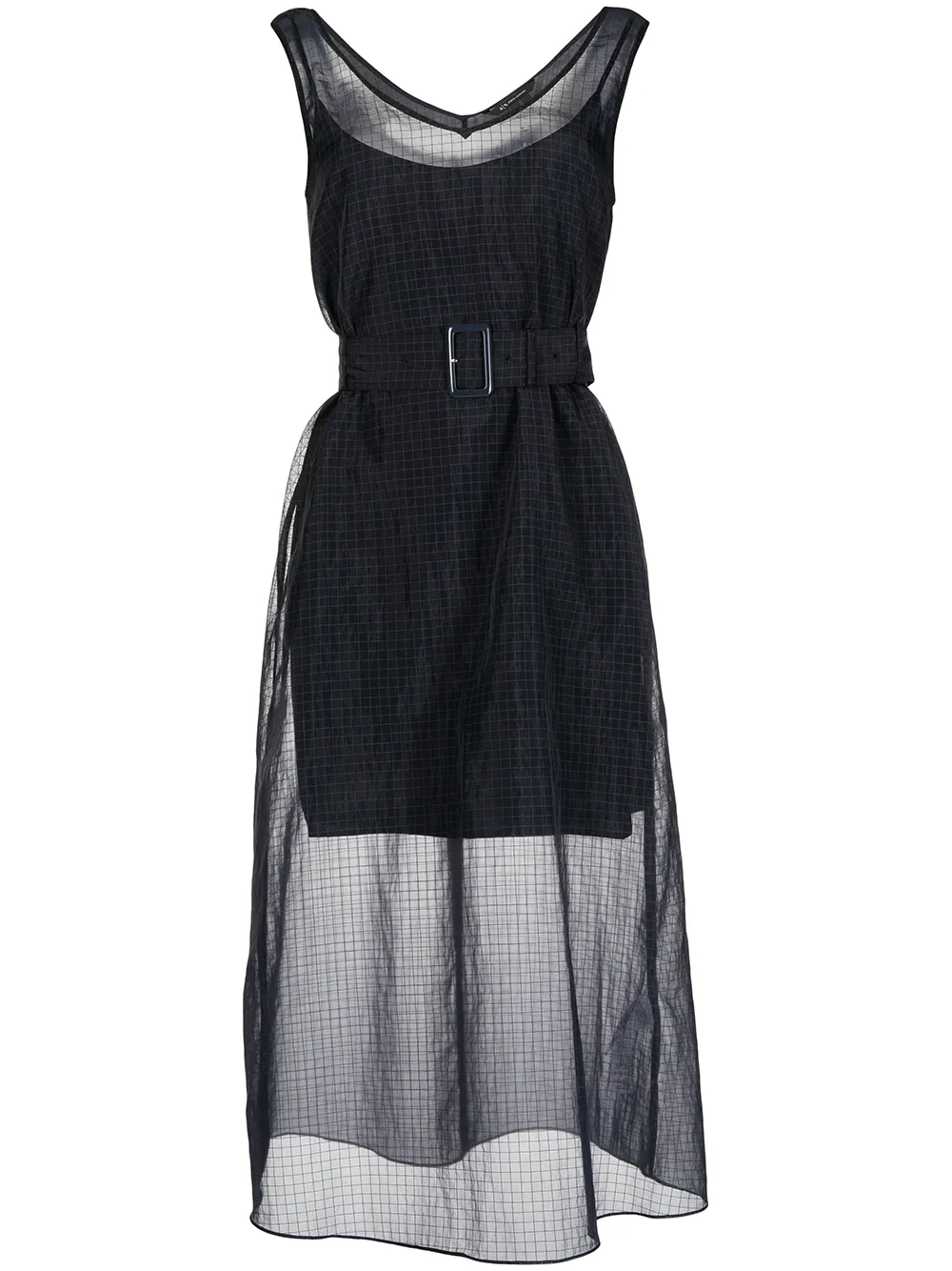 

Armani Exchange layered midi-dress - Blue