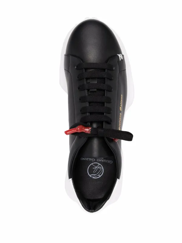 Giuliano Galiano Side logo-print Sneakers | Black | FARFETCH