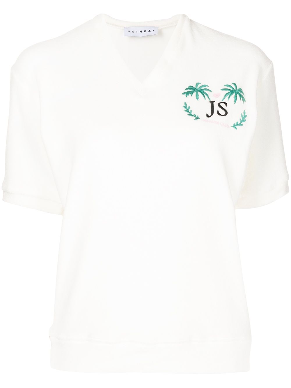 joshua sanders t-shirt à logo brodé - blanc