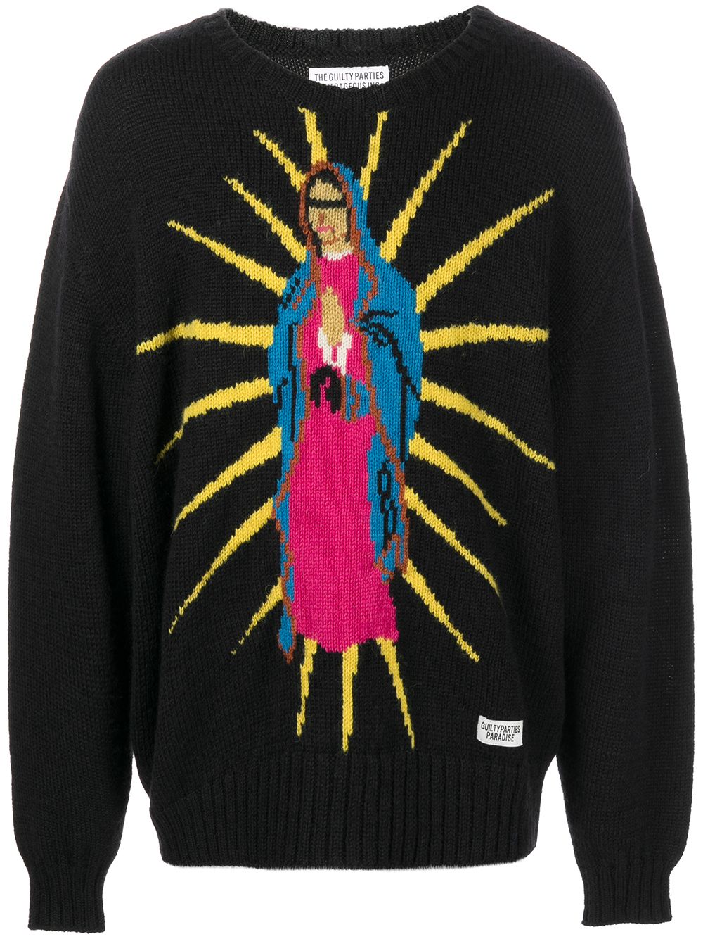 Wacko Maria intarsia-knit crewneck jumper