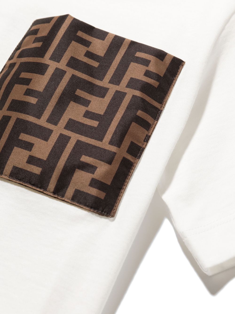 Fendi Contrasting-panel Detail Top In White