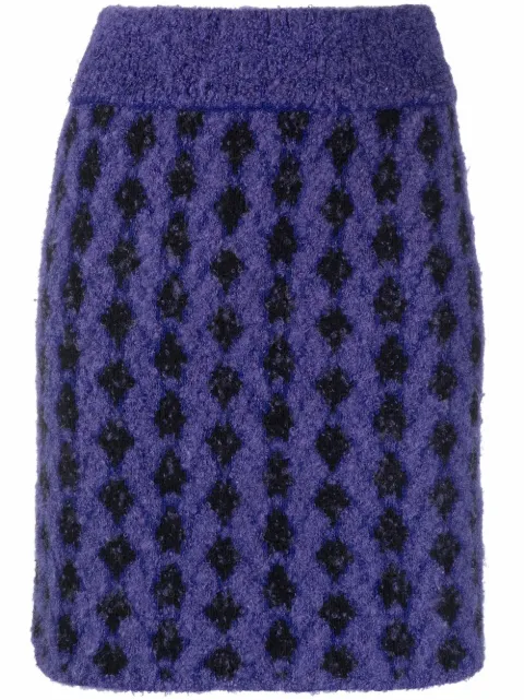 Issey Miyake Pre-Owned falda de talle alto 1980