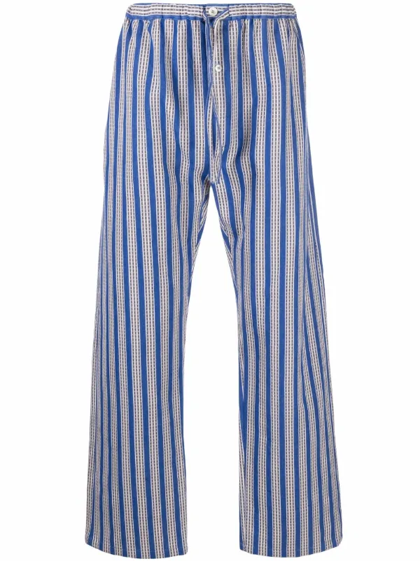 mens striped drawstring pants