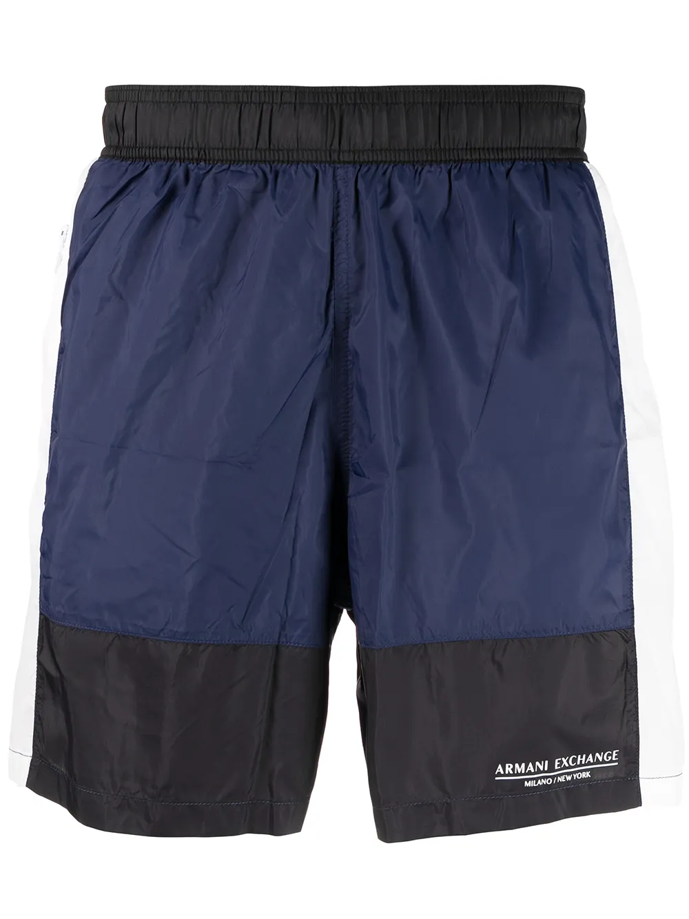 

Armani Exchange shorts de playa con diseño color block - Azul