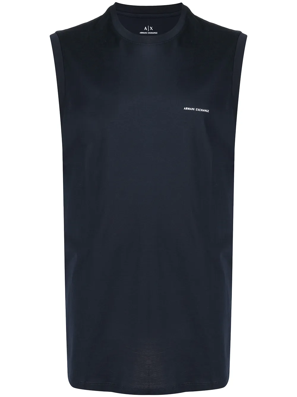 

Armani Exchange top con logo estampado - Azul