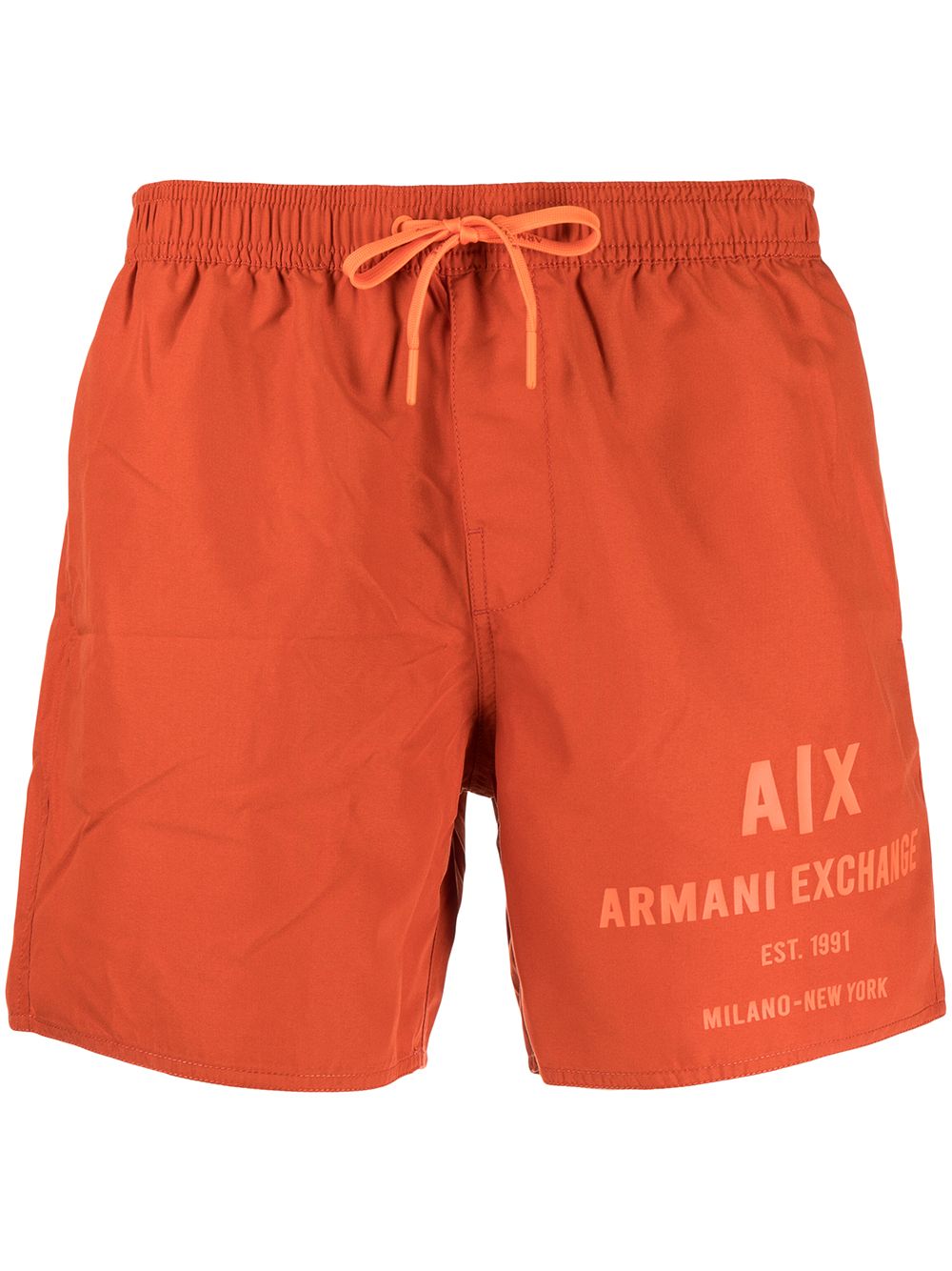 

Armani Exchange shorts de playa con logo estampado - Naranja