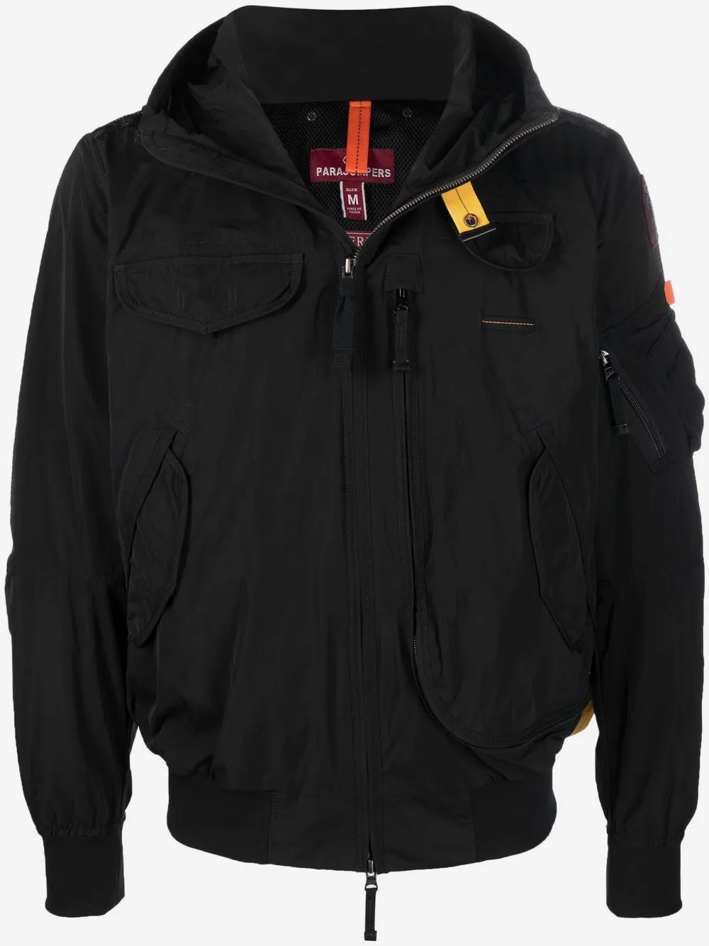 Parajumpers logo-patch hooded jacket | Black | Image 1