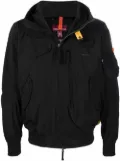 Parajumpers logo-patch hooded jacket - Black
