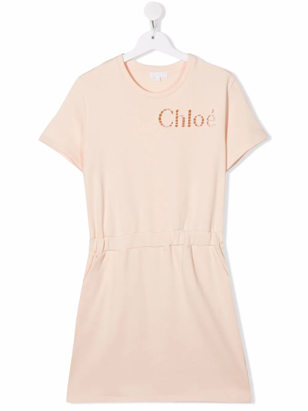 фото Chloé kids платье-футболка с перфорацией