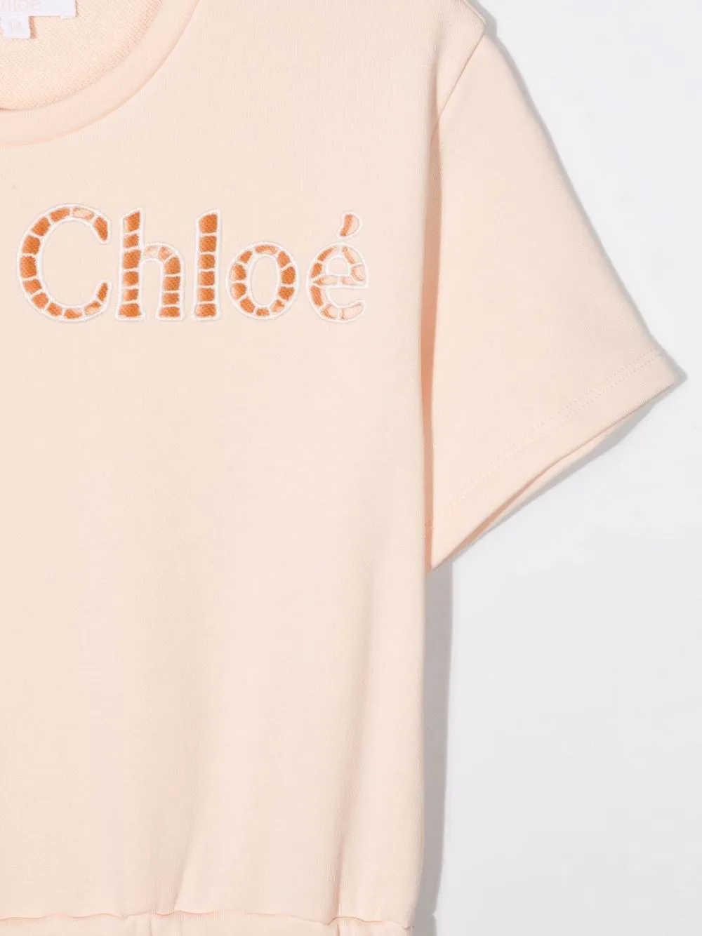 фото Chloé kids платье-футболка с перфорацией