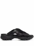 MCQ Striae leather sliders - Black