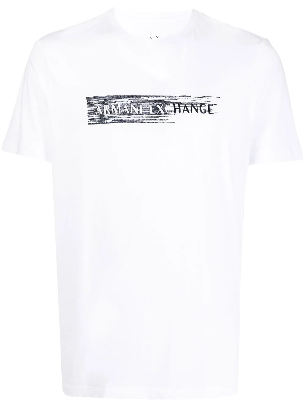 

Armani Exchange embroidered logo short-sleeve T-shirt - White
