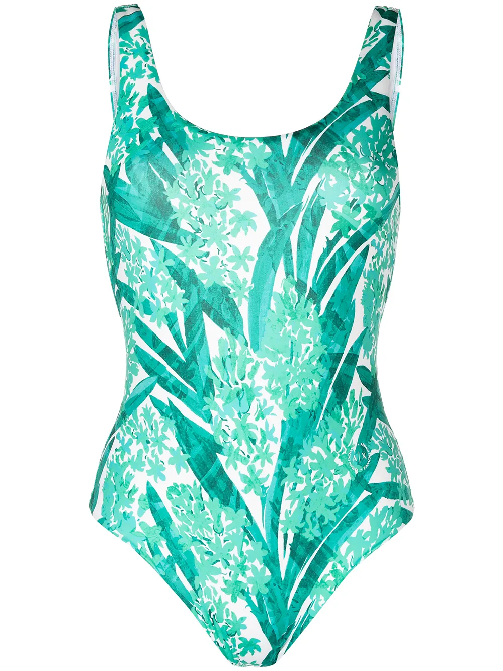 

Armani Exchange floral-print one-piece swimsuit - Green