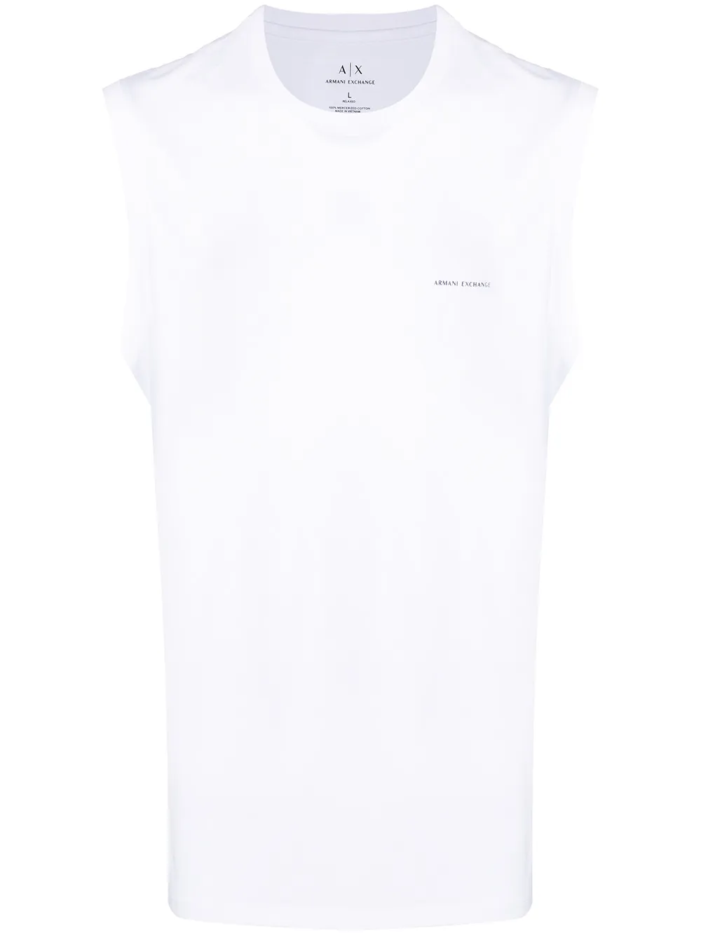 

Armani Exchange top con logo estampado - Blanco