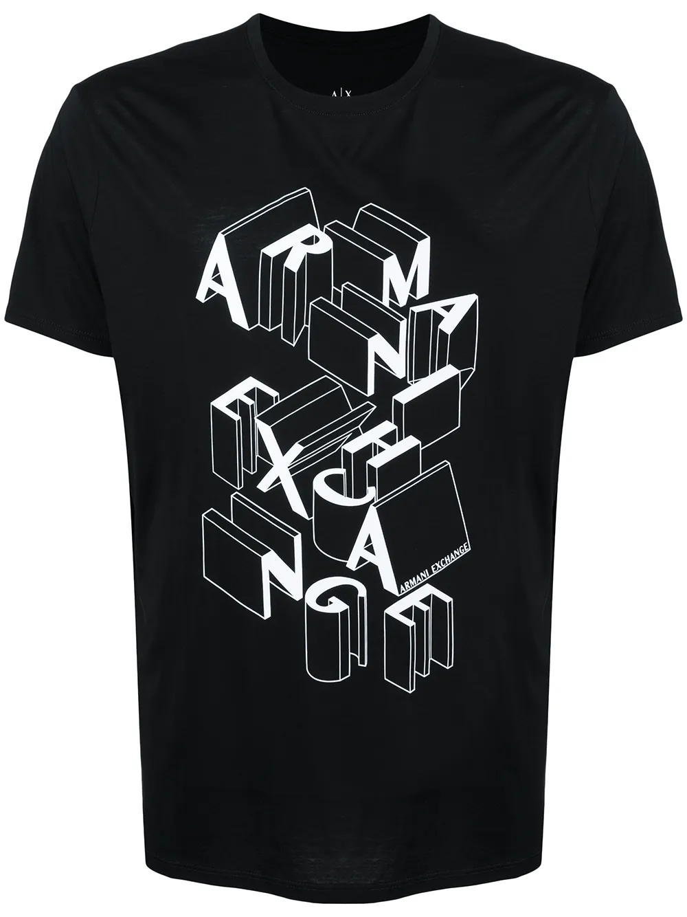 

Armani Exchange playera con estampado gráfico - Negro