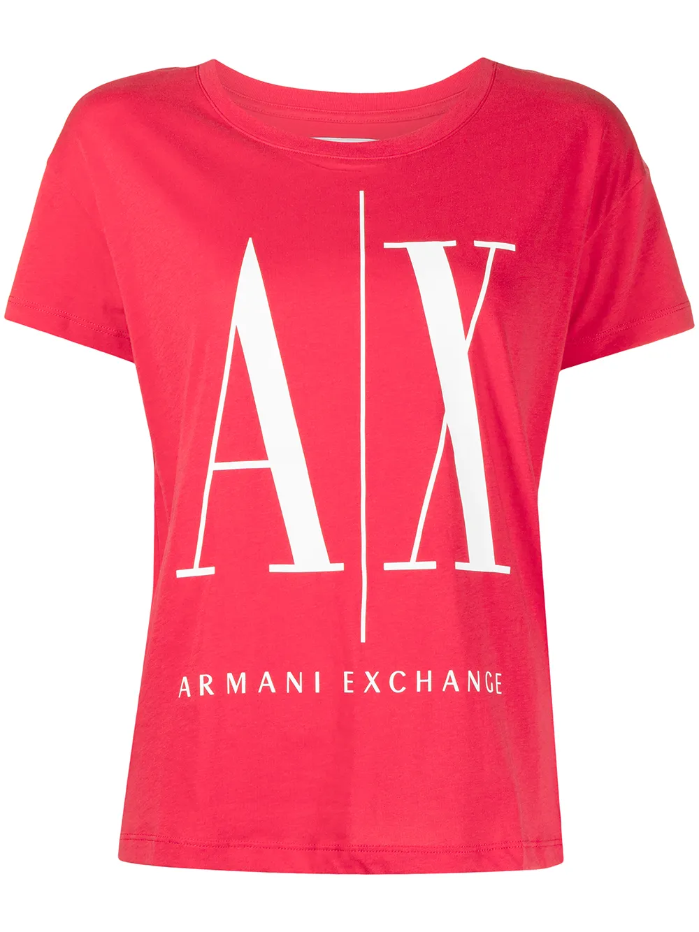 

Armani Exchange playera con logo estampado - Rojo