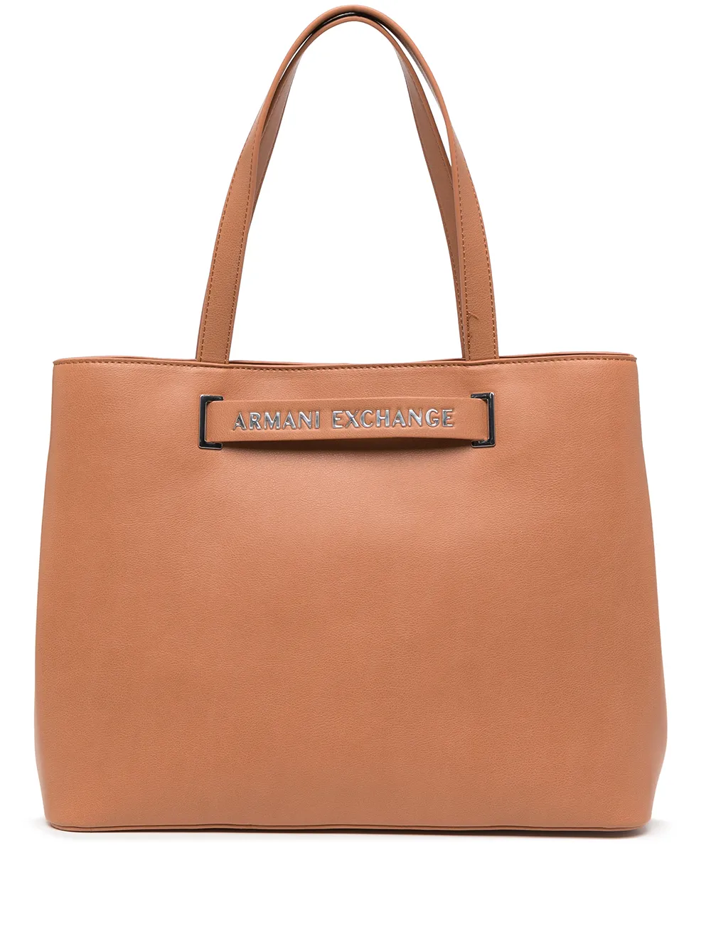 

Armani Exchange tote de piel - Marrón