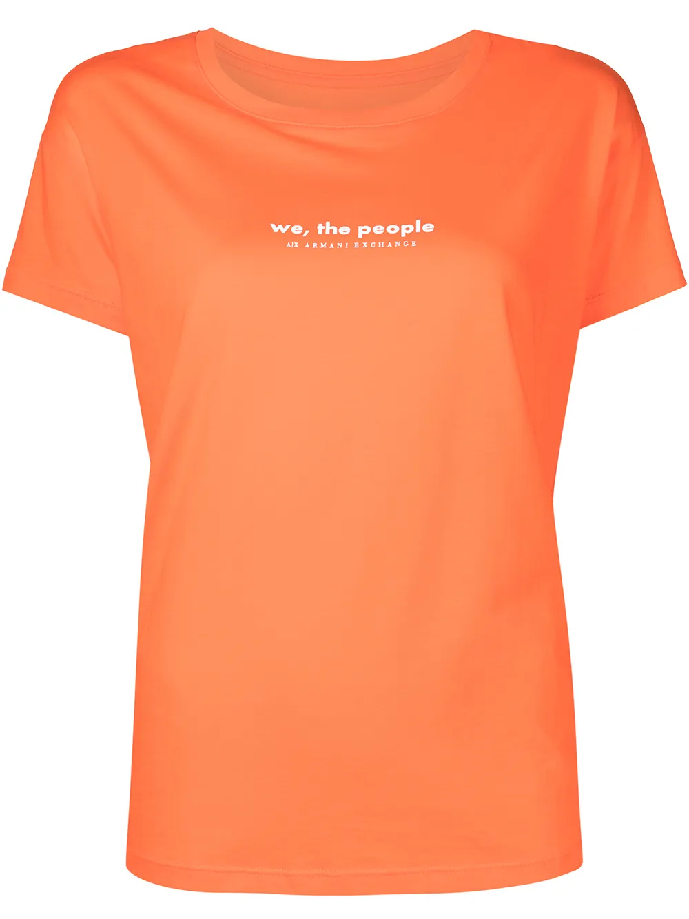 

Armani Exchange playera con estampado We Are The People - Naranja