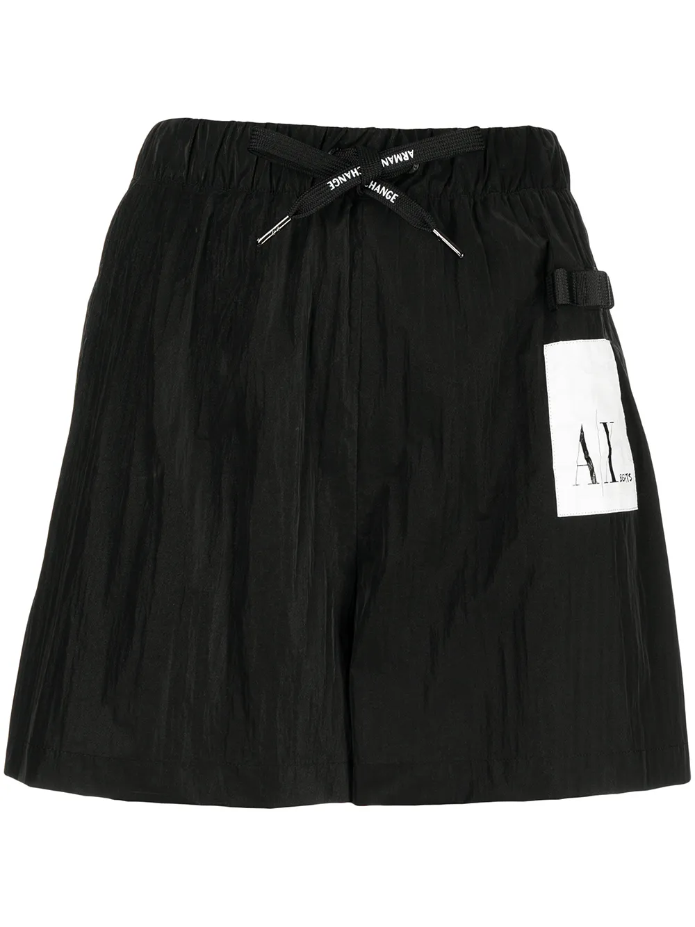 

Armani Exchange shorts deportivos con logo estampado - Negro