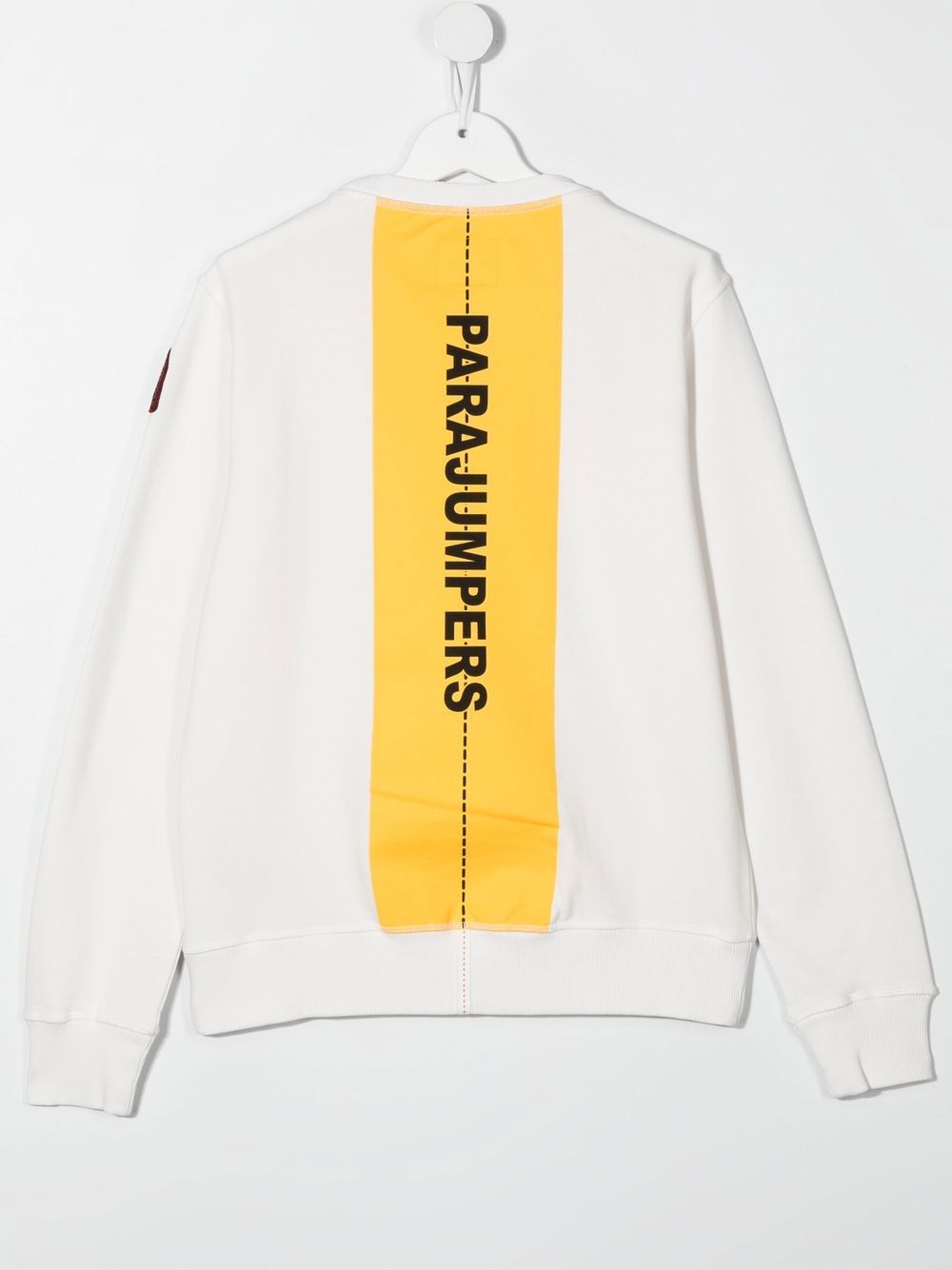 Shop Parajumpers Teen Logo Crew-neck Sweatshirt In White