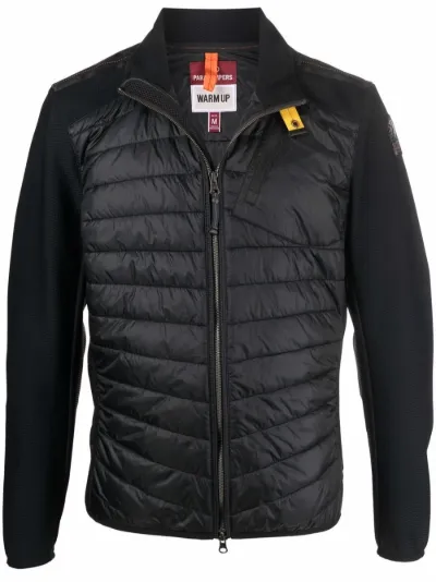 contrast-sleeve padded jacket 