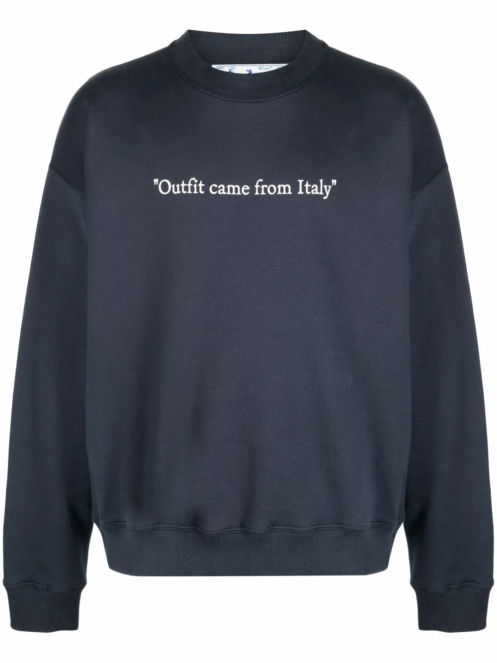 Quote-motif crew-neck sweatshirt