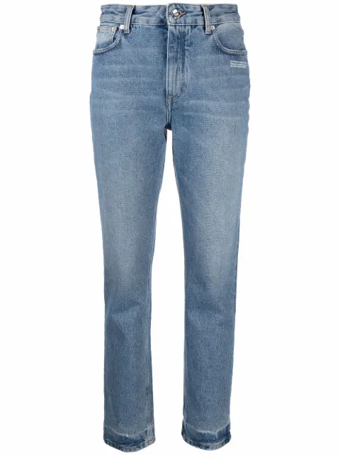 Off-White faded-effect skinny jeans