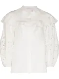 Chloé broderie-anglaise ruffled blouse - White