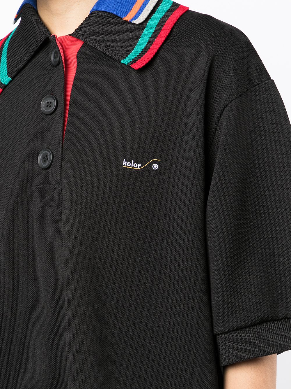 фото Kolor double-collar polo shirt