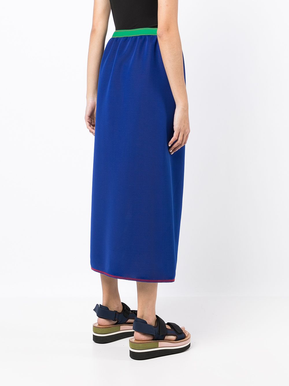 фото Kolor layered contrast-panel skirt