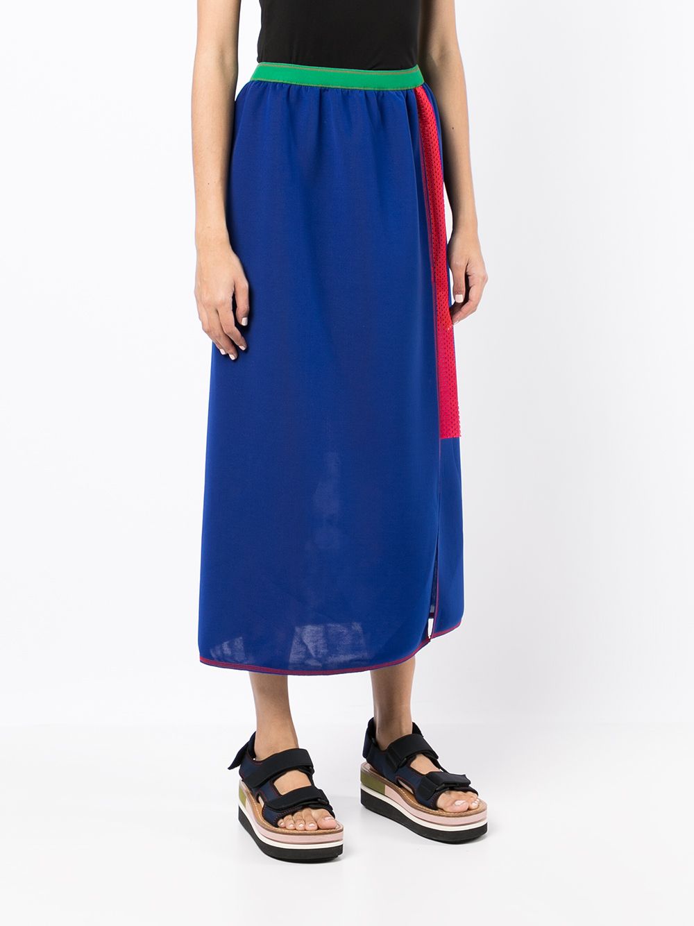 фото Kolor layered contrast-panel skirt