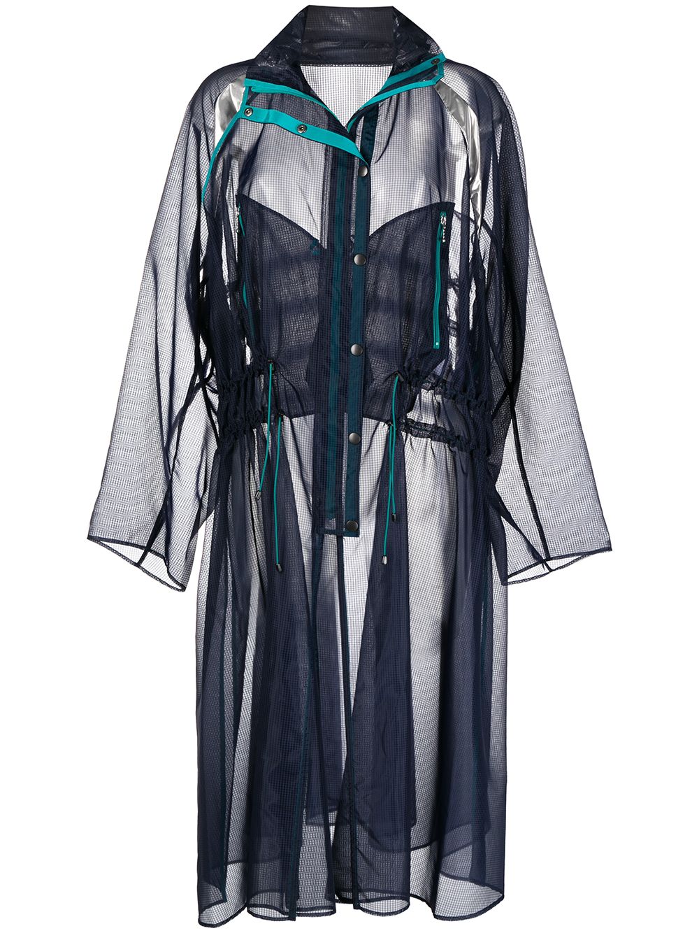 фото Kolor sheer contrast-trim raincoat