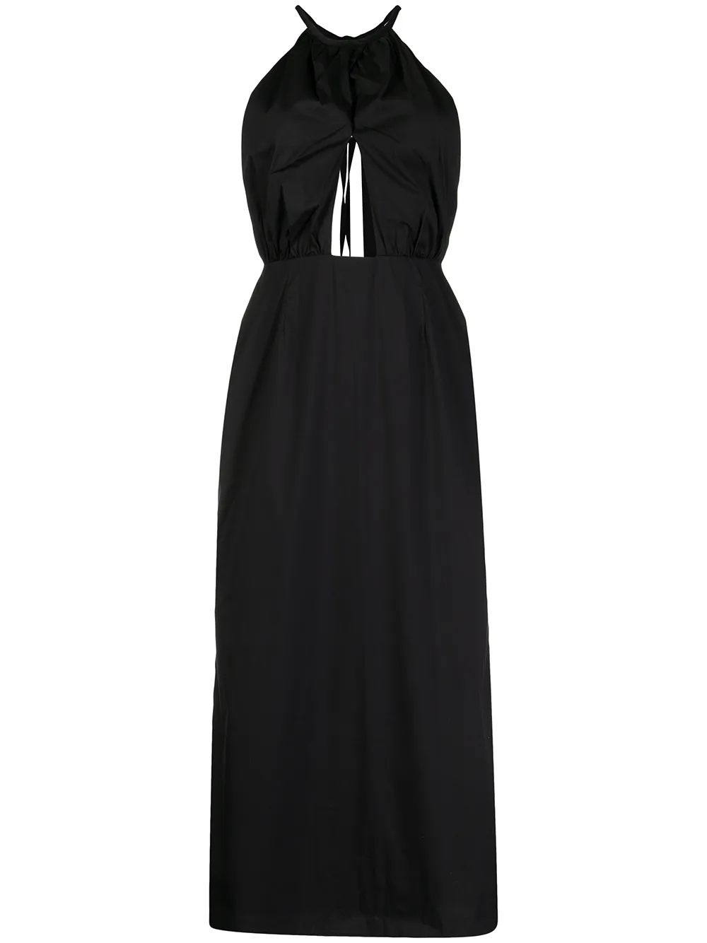 

BONDI BORN vestido midi con detalle de aberturas - Negro