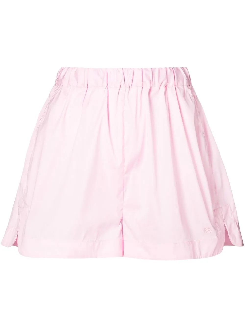 

BONDI BORN shorts con dobladillo redondeado - Rosado