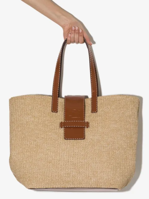 STAUD Mercato raffia tote bag