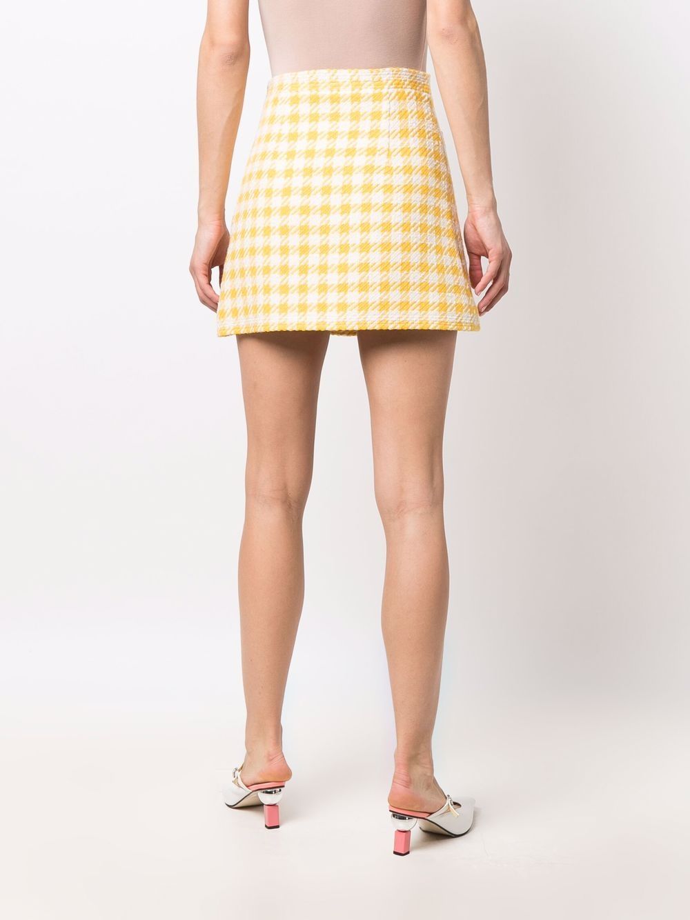 Miu Miu Houndstooth Pattern Mini Skirt Farfetch 6480