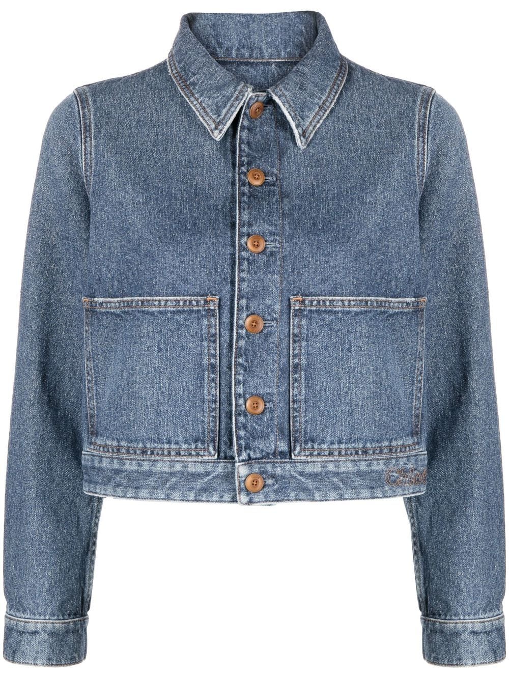 Chloé Cropped Denim Jacket - Farfetch