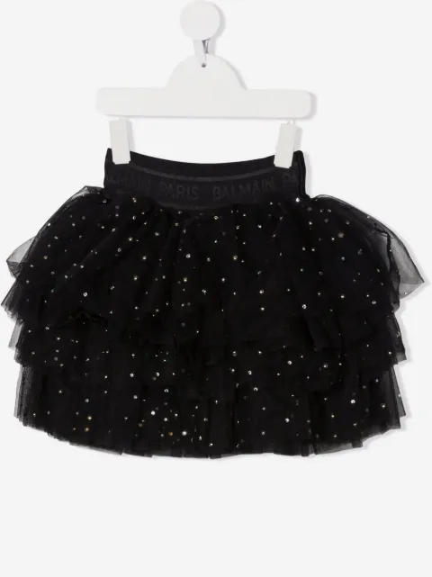 Balmain Kids tylnederdel med glimmerdetalje